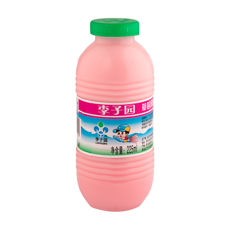 草莓风味乳饮料，单瓶净含量225ml